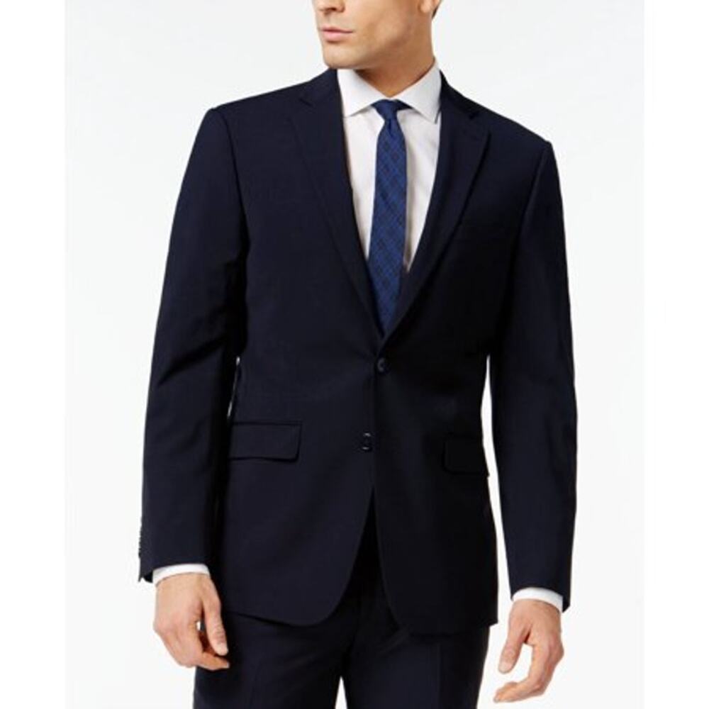 NWT Calvin Klein Men's Slim Fit Suit Jacket Solid Navy 38R